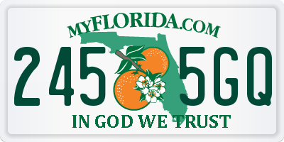 FL license plate 2455GQ