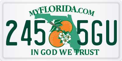 FL license plate 2455GU