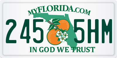 FL license plate 2455HM