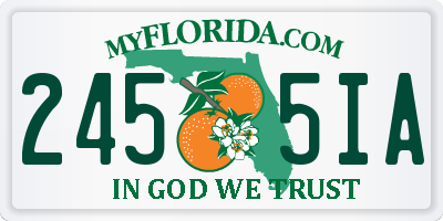 FL license plate 2455IA