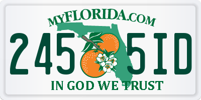 FL license plate 2455ID
