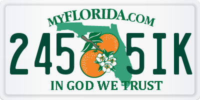 FL license plate 2455IK