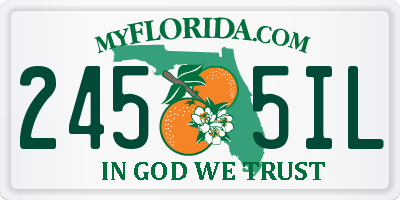 FL license plate 2455IL