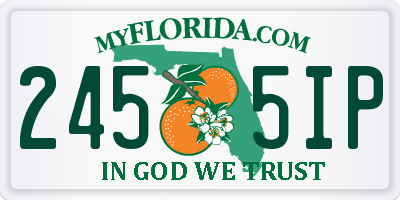 FL license plate 2455IP