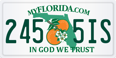 FL license plate 2455IS