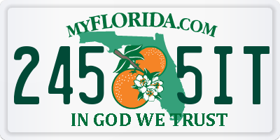 FL license plate 2455IT