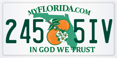 FL license plate 2455IV