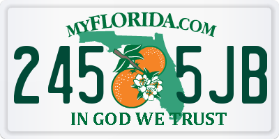 FL license plate 2455JB