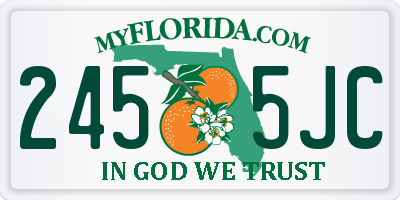 FL license plate 2455JC