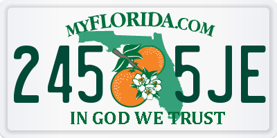 FL license plate 2455JE