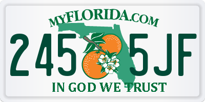 FL license plate 2455JF