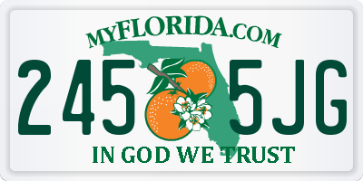 FL license plate 2455JG