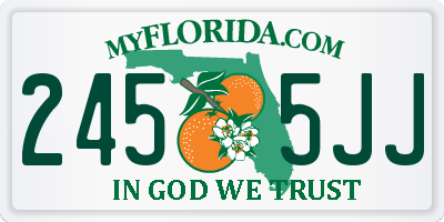 FL license plate 2455JJ