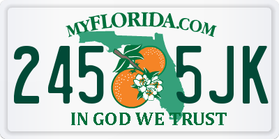 FL license plate 2455JK