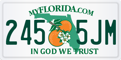 FL license plate 2455JM