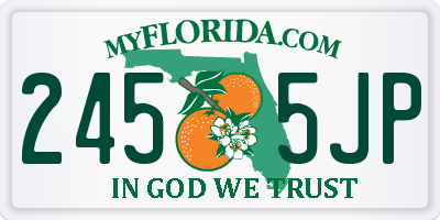 FL license plate 2455JP