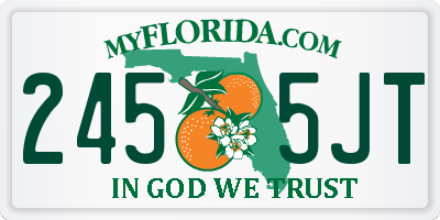 FL license plate 2455JT