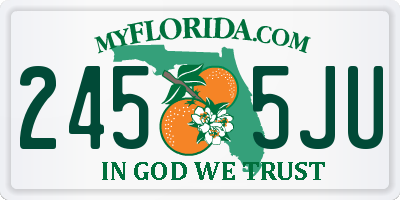 FL license plate 2455JU