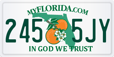 FL license plate 2455JY