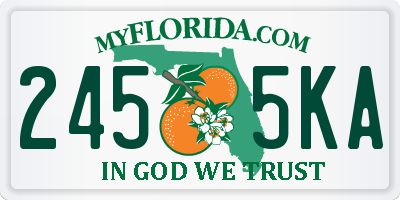 FL license plate 2455KA
