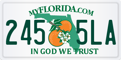 FL license plate 2455LA
