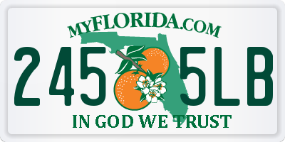 FL license plate 2455LB