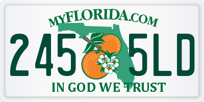 FL license plate 2455LD