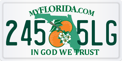 FL license plate 2455LG