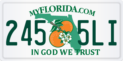 FL license plate 2455LI