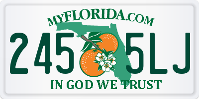 FL license plate 2455LJ