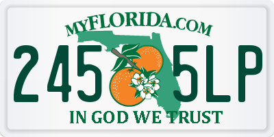 FL license plate 2455LP