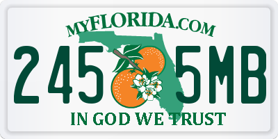 FL license plate 2455MB