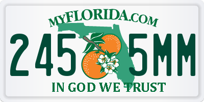 FL license plate 2455MM