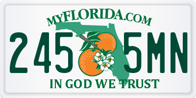 FL license plate 2455MN