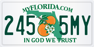 FL license plate 2455MY