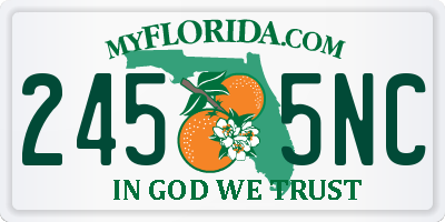 FL license plate 2455NC