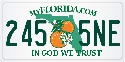 FL license plate 2455NE