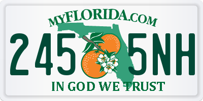 FL license plate 2455NH