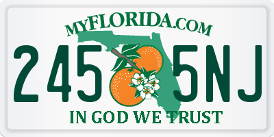 FL license plate 2455NJ