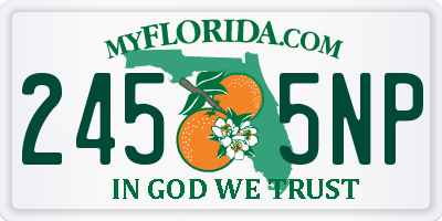 FL license plate 2455NP