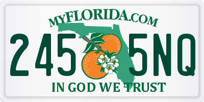 FL license plate 2455NQ