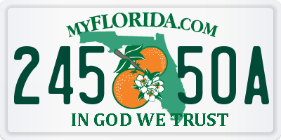 FL license plate 2455OA