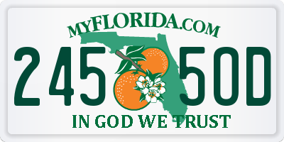 FL license plate 2455OD