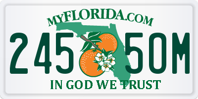 FL license plate 2455OM