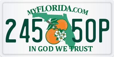FL license plate 2455OP