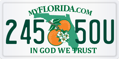 FL license plate 2455OU