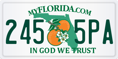 FL license plate 2455PA