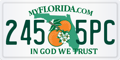 FL license plate 2455PC