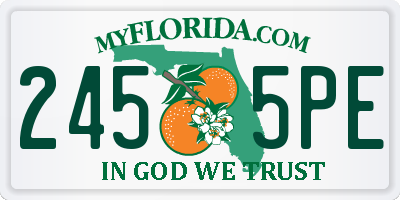 FL license plate 2455PE