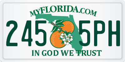 FL license plate 2455PH